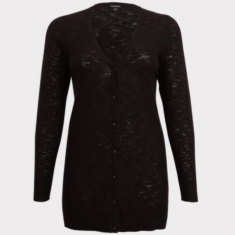 Torrid Classic Black Cardigan